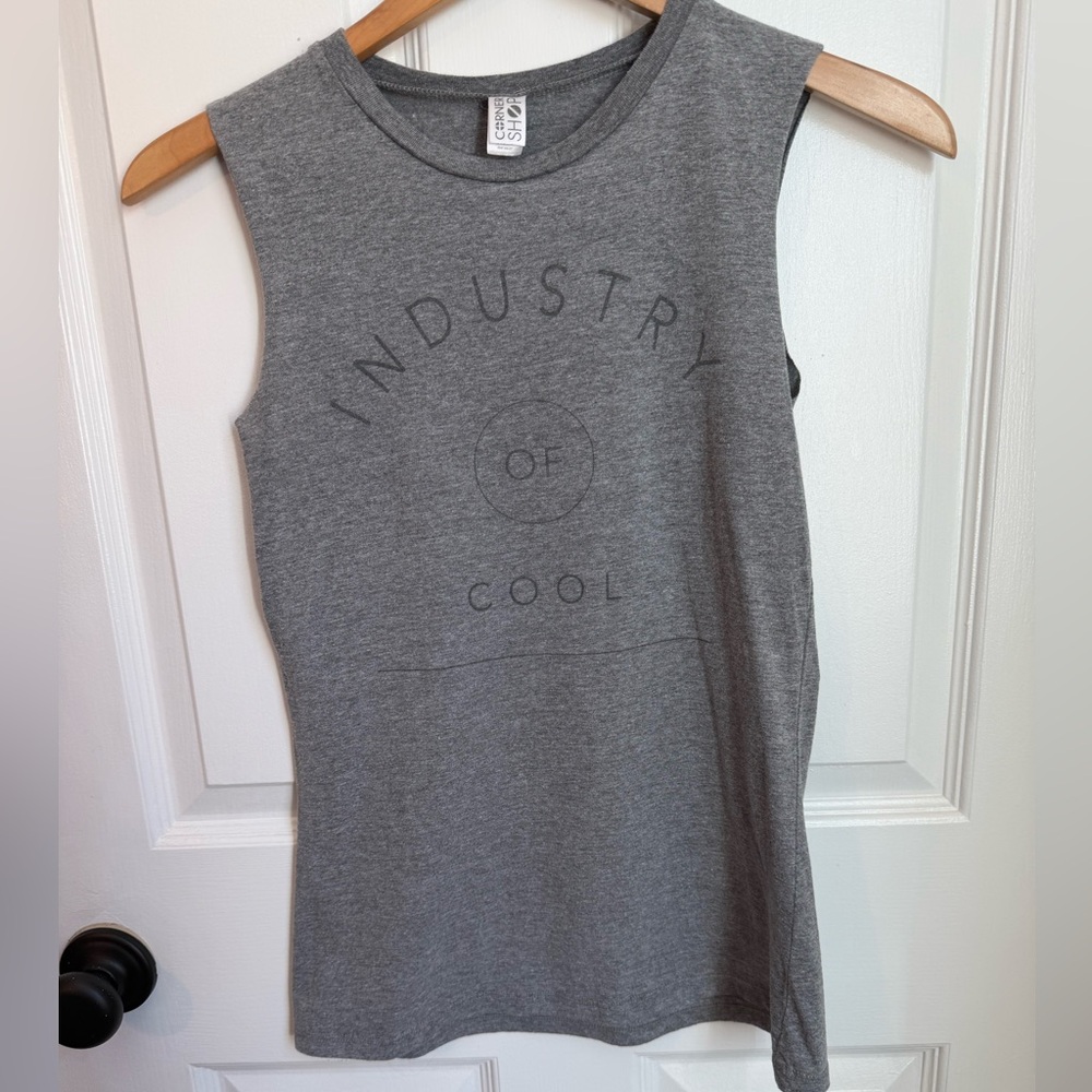 Women’s Gray Tank Top Industry of Cool Graphic